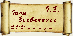 Ivan Berberović vizit kartica